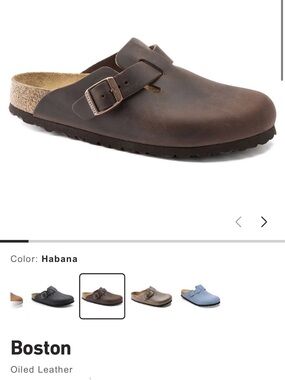 Birkenstock Boston Oiled Leather Clog - Habana Brown